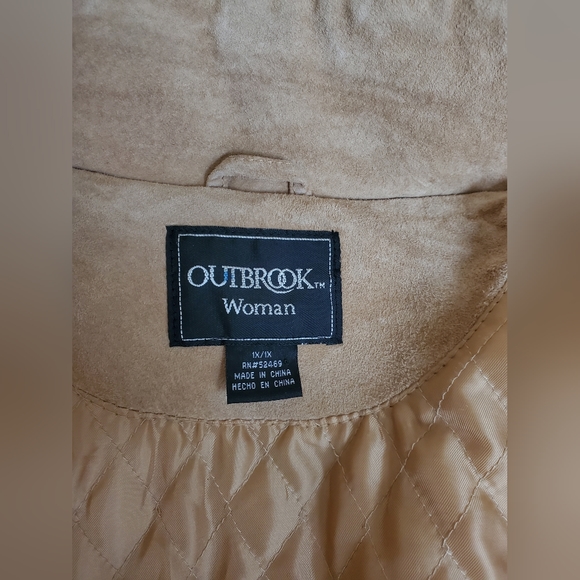 Vintage 90's Y2K Retro Embroidered Leather Coat With Faux Fur Trim Size 1X Retro - Picture 5 of 12